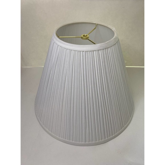White Fabric Lamp Shade - Picture 3 of 3